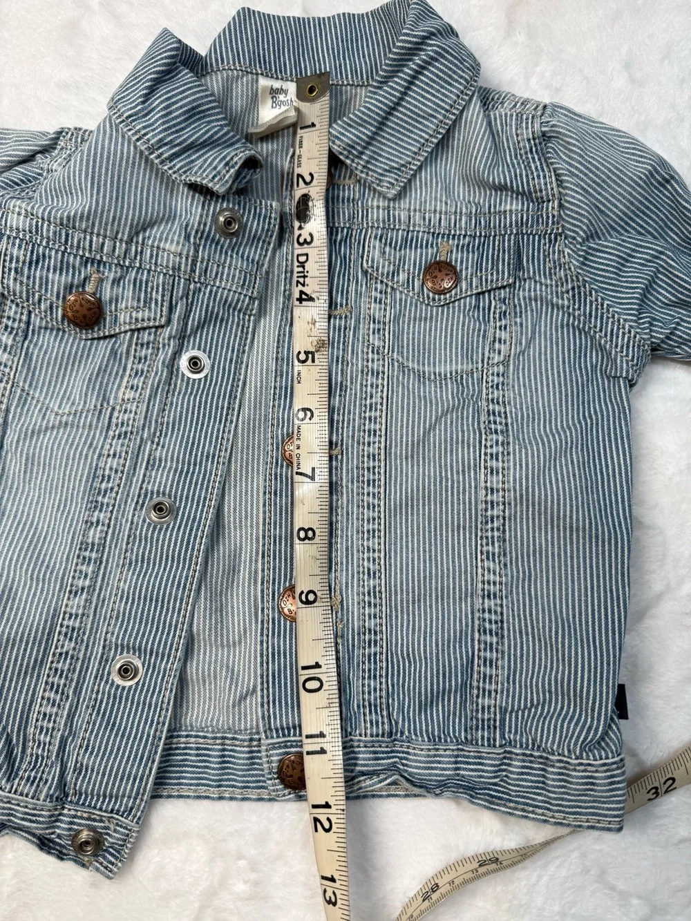 Striped Blue Denim Jacket for Kids by baby B’gosh